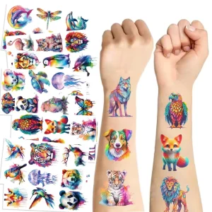 18 Sheets Henna Tattoo Stickers Waterproof Lace Mandala Flowers and Hand Tattoos for Wedding Parties Bridal Showers