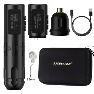 1800mAh 2.5 3.5 4.0 4.5mm Stroke Professional Brushless Motor Wireless Tattoo Pen Machine for Artists Body Art