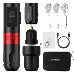 1800mAh 2.5mm 3.5mm 4.0mm 4.5mm Stroke Brushless Motor Direct Drive Professional Wireless Tattoo Machine Pen
