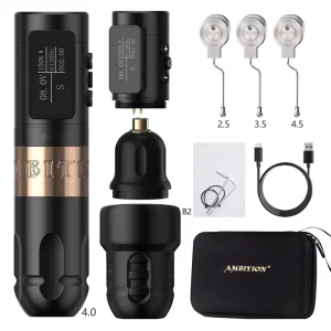 1800mAh 2.5mm 3.5mm 4.0mm 4.5mm Stroke Brushless Motor Tattoo Gun Professional Wireless Tattoo Machine Pen