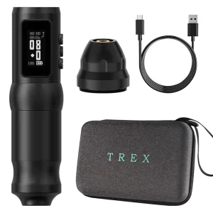 1800mAh 4mm Stroke Coreless Motor Tattoo Gun Wireless Tattoo Machine Pen for Body Art