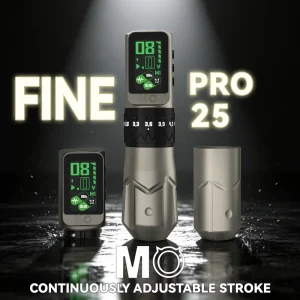 1800mAh Adjustable Stroke HD Color Screen Smart MO FINE 25 PRO Wireless Tattoo Pen Machine
