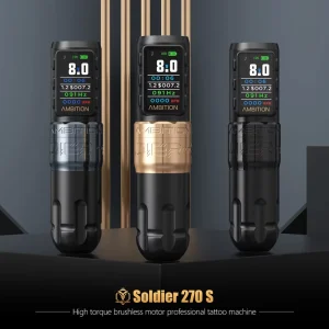 1800mAh Brushless Motor 5.0mm 4.5mm Stroke Professional Wireless Tattoo Pen Gun Machine for Body Art