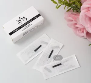 18U Microblading Supplies 0.18mm PCD Private Label PMU Agujas Micro Blade Needles for Eyebrow Permanent