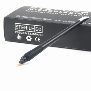 18U Pins 0.18mm U Shape Embroidery Blades Disposable Microblading Pen Hand Tools with Soft Brush