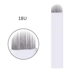 18U Stainless Steel 0.18mm Eyebrow Embroidery Needle for Permanent Makeup Microblading Tattoo