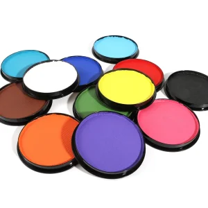 18g Black and White Face Paint Professional Art Makeup Water Based Body Painting Supplies for Kids