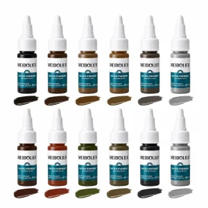 18ml Semi Permanent Makeup Pigment Tattoo Ink for Eyebrow Lip Blush PMU & Microblading 33 Colors for Beginners