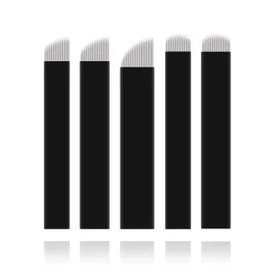 18u Nano Blades 0.18mm Black U Shape Permanent Makeup Tattoo Needles for Manual Pen Eyebrow Microblading
