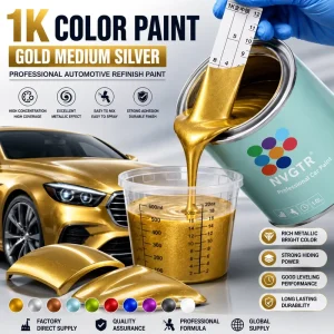 1K Gold Middle Silver Automotive Paint Metallic Acrylic Car Spray Paint for Auto Refinish
