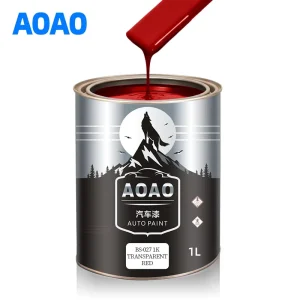 1K Transparent Red Mixing Toner Automotive Refinish Spray Colorant Liquid Coating Fast Dry Professional Bodyshop