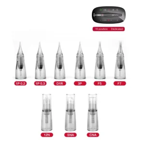 1P/D1R/3P/F5/F7 Tattoo Cartridge Needles for Tattoo Machine Needle for Semi Permanent Makeup Eyebrows Lip 10/box