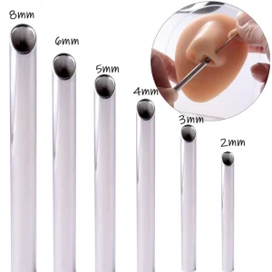 1PC 361L Surgical Steel Piercing Needle Receiving Tube Body Jewelry for Navel Nipple Lip Ring Kit Surgical Steel Tool