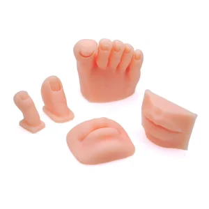 1PCS Thickened Silicone Lips Foot Toes Nail Finger Practice Skin for Permanent Makeup Piercing Training Tattoo Tools