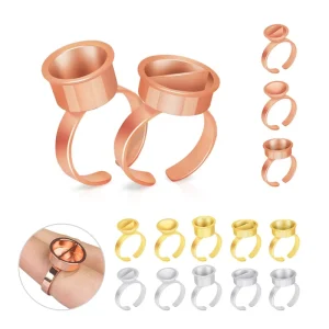 1Pcs Metal Cup Microblading Pink Ring Tattoo Ink Cup for Tattoo Needle Supplies Makeup Accessories Tattoo Tools