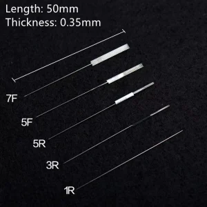 1R/3R/5R/5F/7F Microblading Caridge Needle Tattoo Needle & Caps Semi-permanent Big Tips Blades for Machine