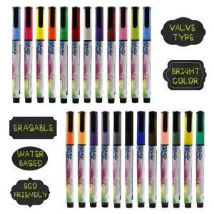 1mm Fine Tip Wet Dry Erase Liquid Chalk Art Marker Pen for Glass Stone Paper Wood Art Painting