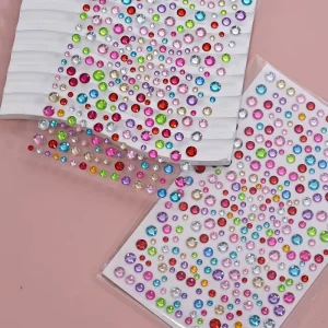 1pc Face Jewels Tattoo Stickers Rhinestones Fake Tattoo for Women Masquerade Party Music Festival Stage Performance Makeup Tool