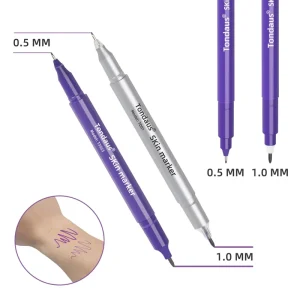 1set Professional Surgical Sterile Skin Marker Pen Microblading Tattoo Eyebrow Lip Skin Marker Pen Measuring Ruler Set Tool