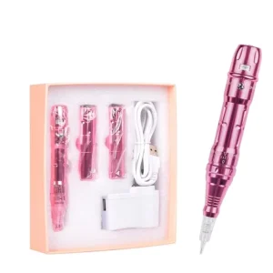 2 Battery Precise Scale Adjustment Permanent Makeup Machine Tattoo Pen Kits Electric Cosmetic Tattoo Guns Set With Micro Needles