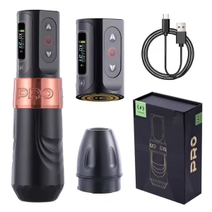 2 Battery Tattoo Guns Powerful Wireless Tattoo Pen Machine Permanent Brushless Motor Tattoo Pen