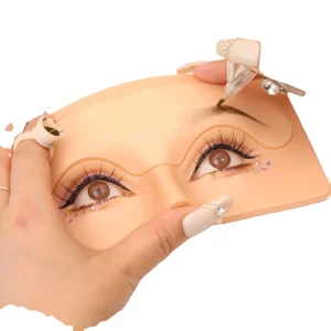 2 Function Eyebrow Permanent Makeup Practice Skin + Silicone Eye Practice Mannequin Makeup Practice Face