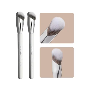 2 PCS Angled Brushes for Liquid Cream Stick Concealer Foundation Nose Contour Eyeshadow Blending Concealer Makeup Brushes