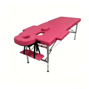 2 Section Professional Massage Bed Folding Stainless Steel Spa Table Height Adjustable Beauty Furniture