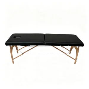 2 Section Professional Massage Bed Folding Wooden Spa Table Height Adjustable Beauty Furniture