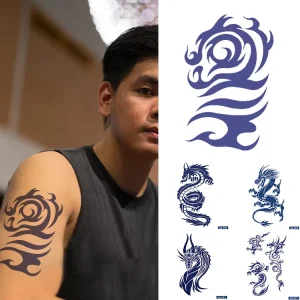 2 Weeks Fashion Factory Ebay Hot Selling Black Waterproof Temporary Tattoo Sticker Tribal Totem Tattoo Sticker