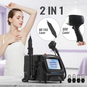 2 in 1 Diode Laser Tattoo Removal Machine Face Lift Professional Diode Laser Hair Equipment for Beauty Salon