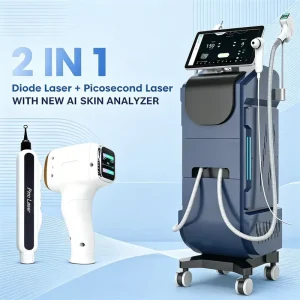 2 in 1 Diode & Picosecond Laser Machine Permanent Hair Removal All Color Tattoo Pigment Removal Beauty Device