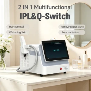 2 in 1 Multifunctional IPL Hair Removal Q-Switched Laser Machine Skin Beauty Machine for Removal Tattoo Spot Acne