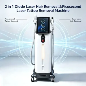2 in 1 Pico Laser+Diode Laser Permanent Hair Removal Device 755nm Non Thermal Melanin Crushing Technology for Eyebrow Tattoo
