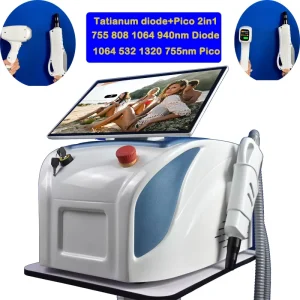 2 in 1 Picosecond Laser for Tattoo Removal Pigment Removal and Diode Laser 808nm Hair Removal Clinic Use Equipment