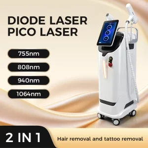 2 in 1 Picosecond ND Yag Pico Laser Tattoo Removal Diode Laser Hair Removal Machine