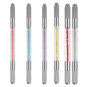 2 in 1 Stainless Steel Eyebrow Microblading Pen Permanent Tattoo Microblade Handle