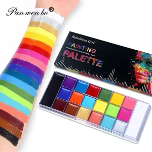 20 Color Kids Adult Oil Face Body Paint Kit Non Toxic Safe Halloween Face Body Paint Set for Tattoo Halloween FX Party