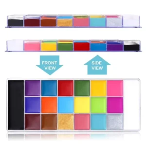 20 Colors Body Safe Oil Makeup Non Toxic Face and Body Paint Safe for Body Painting Supplies