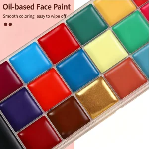 20 Colors Professional Theatrical Face Paint Body Pigment Halloween Kids Clown Costume Makeup Kit