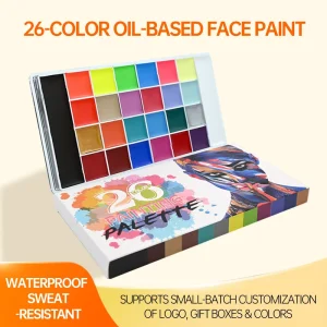 20 Colours Mineral Based Non Toxic Oil Based UV Cosplay Face Body Paint Kit 10 Brushes Children Teens Adults EN71 Certified