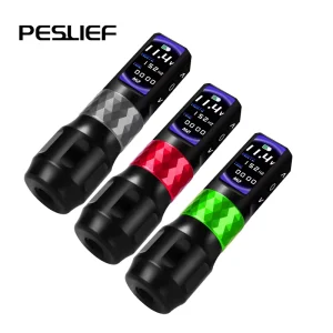 2000mAh Wireless Battery Tattoo Machine Pen LED Digital Screen Electric PMU Brushless Motor Gun