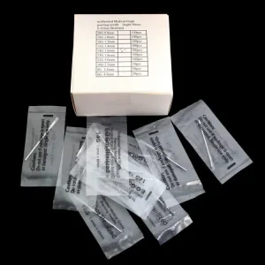 200PCS Piercing Needles Surgical Steel 14G Disposable Body Piercing Needles E.O.Gas Sterilized Permanent Makeup Tattoo Needles