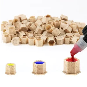 200pcs Natural Organic Tattoo Ink Cup Disposable Biodegradable and Environmentally Friendly Tattoo Makeup Pigment Ink Cup