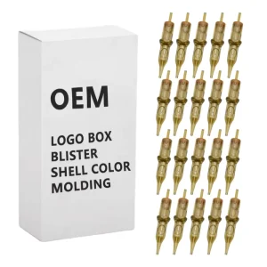 20PCS 0.30MM 3RL Golden Sterilized Tattoo Cartridges Needles for Body Art