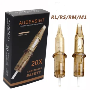 20Pcs Tattoo Cartridge Needles with Membrane Safety Cartridges Disposable Tattoo Needle for Artist