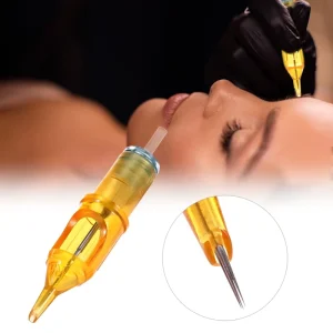 20Pcs box Yellow Dragonfly Tattoo Cartridge Needle RL RM RS M1 Tattoo Machine Pen Permanent Makeup Eyebrow Body Art