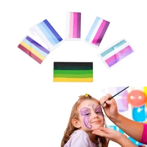 20g Non Toxic High Saturation Rainbow Strip Water based Facial Painting Pigment Easy Clean Children’s Face Body Art Party Use