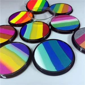 20g Water Activated Rainbow Split Cake Body Art Eye Liner Face Paint