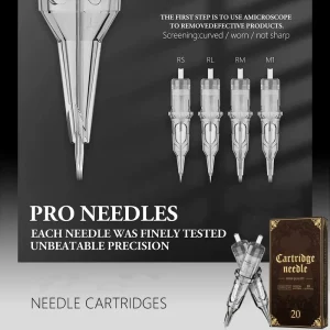 20pcs 0.25 0.3 0.35mm 1RL 3RL 5RL 7RL 9RL RL 5RM 7RM 9RM 15RM RM RS M1 Disposable Tattoo Cartridges Needles
